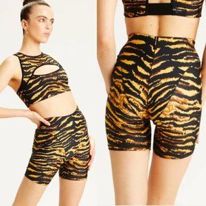 Adam Selman Sport French Cut Tiger Print short - size Small